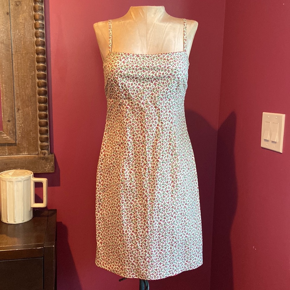 Vintage Ralph Lauren Rose Spaghetti Strap Dress
